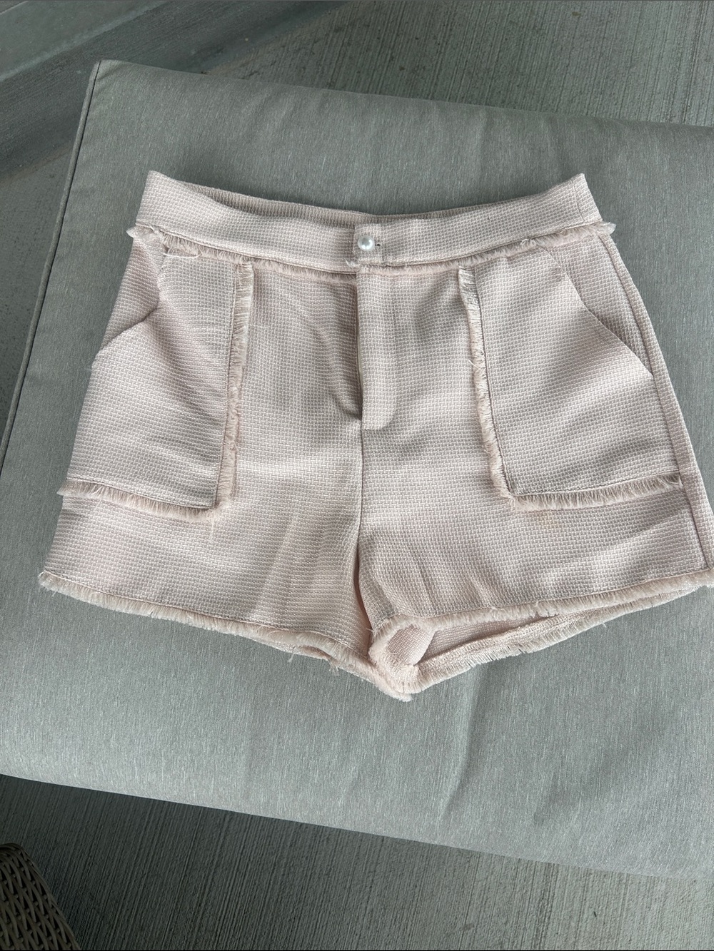 TCEC Waffle-Knit High Waist Pocket Shorts